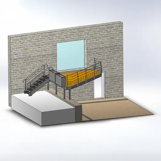 Balcon semi-suspendu