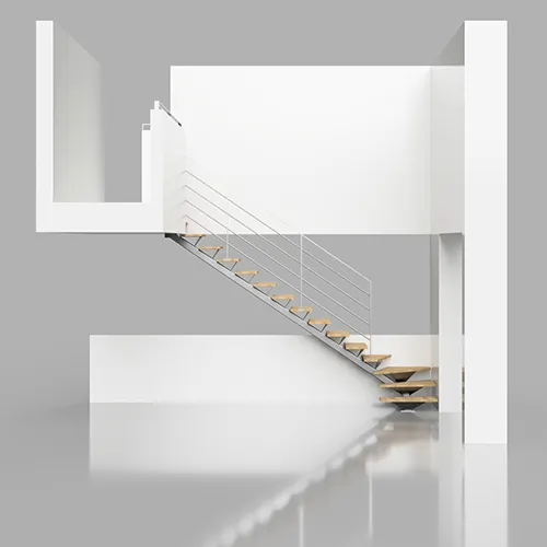 Rendu escalier limon central